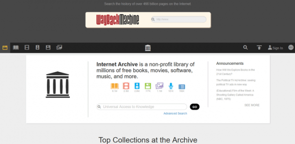 Архив интернета: сервис Wayback Machine